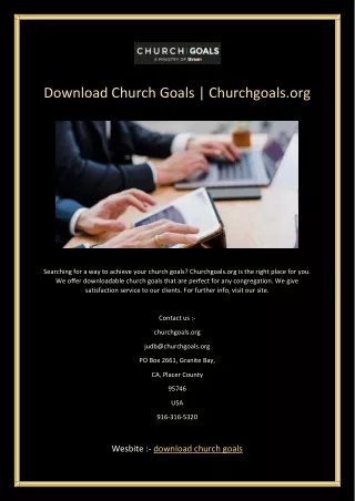 Download Church Goals | Churchgoals.org