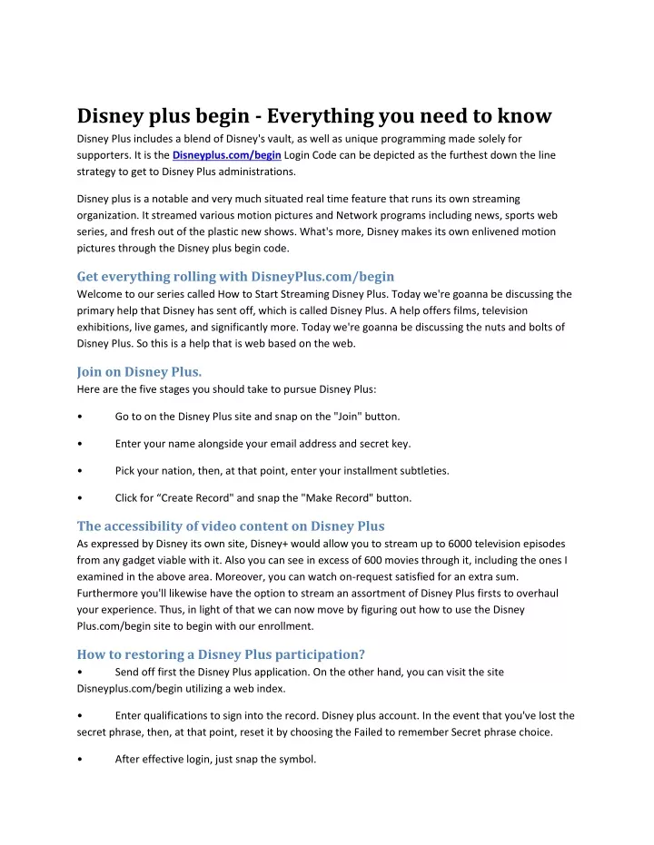 disney plus begin everything you need to know