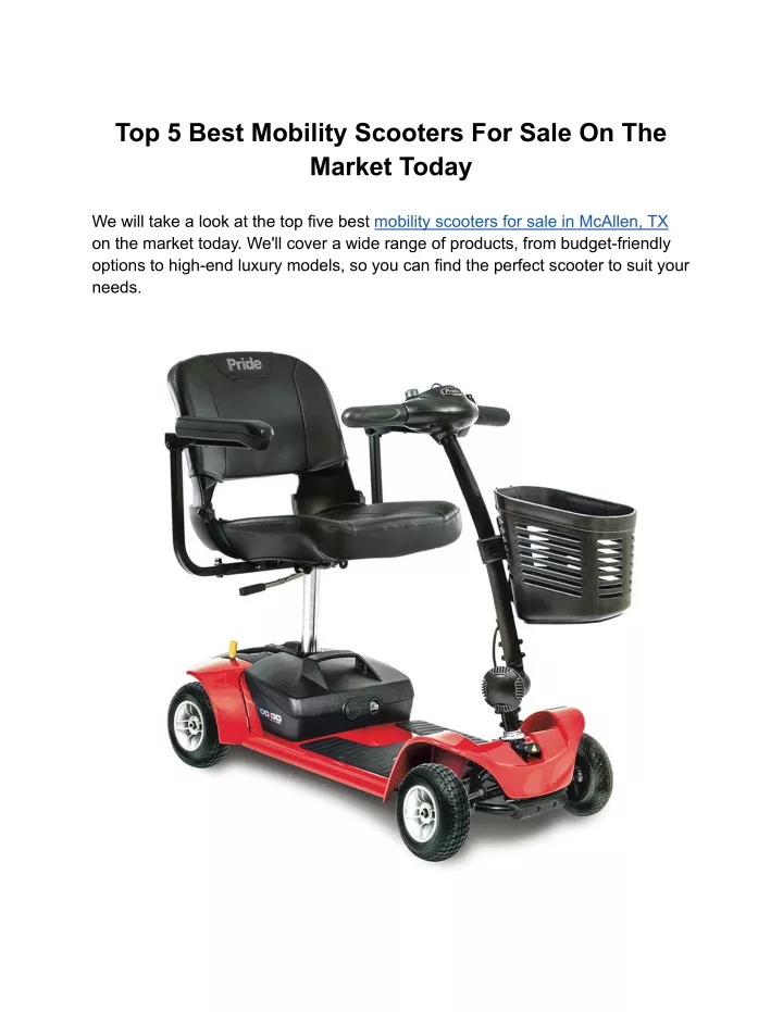 top 5 best mobility scooters for sale