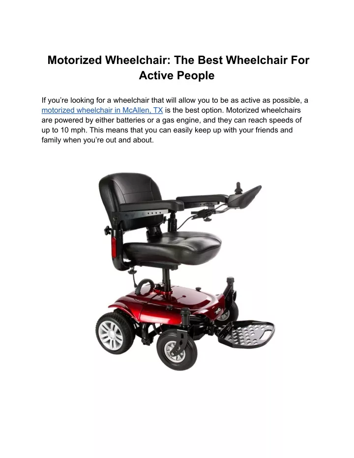 motorized wheelchair the best wheelchair