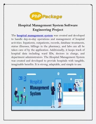 Hospital Management System Software Engineering Project