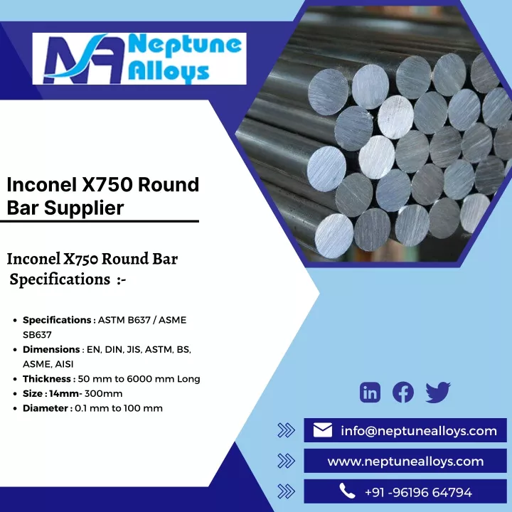 inconel x750 round bar supplier