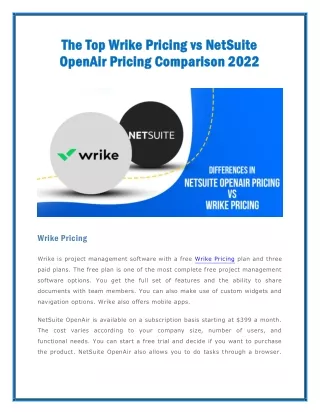 the top wrike pricing vs netsuite the top wrike