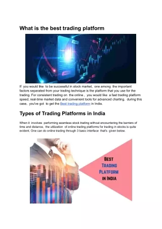 what is the best trading platform