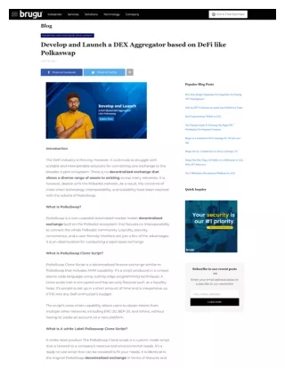 Launch DeFi Exchange like Polkaswap