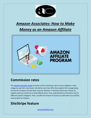 Amazon Associates How to Make Money as an Amazon Affiliate