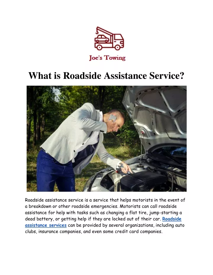 what is roadside assistance service