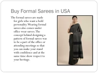 buy formal sarees in usa