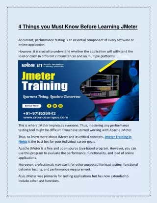 4 things you must know before learning jmeter