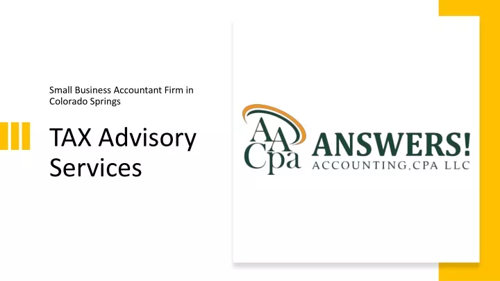 tax advisory services