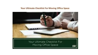 your ultimate checklist for moving office space