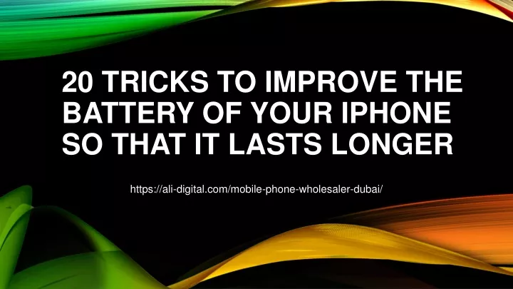 20 tricks to improve the battery of your iphone so that it lasts longer