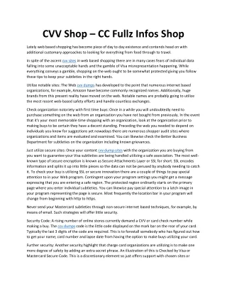 cvv shop cc fullz infos shop