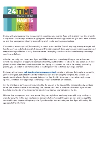 dealing with your personal time management
