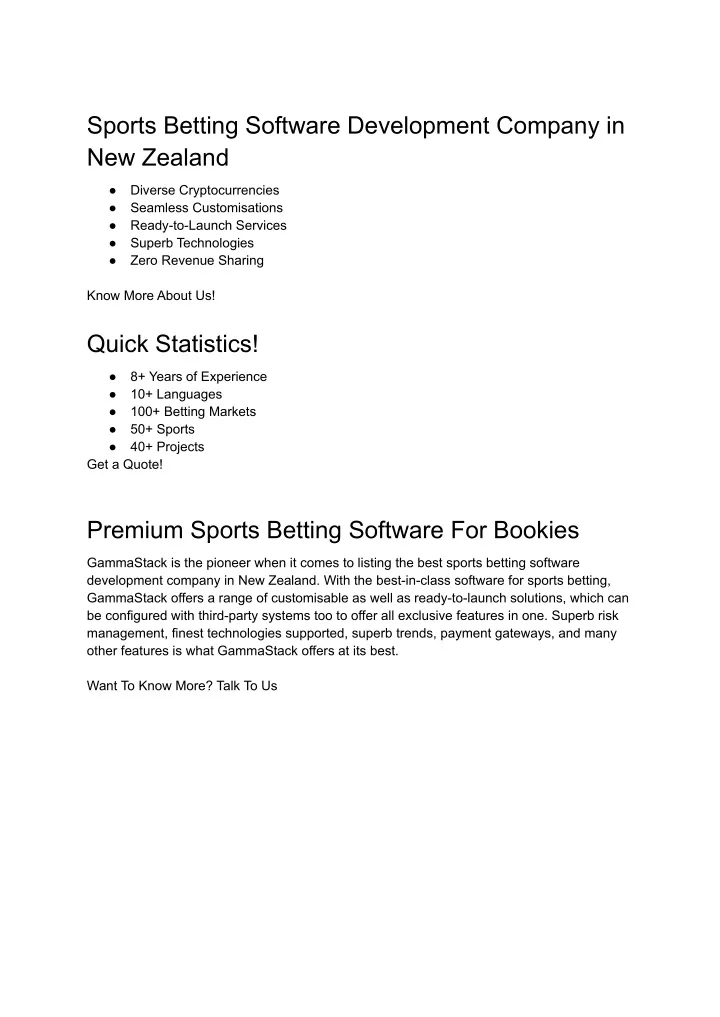 sports betting software development company