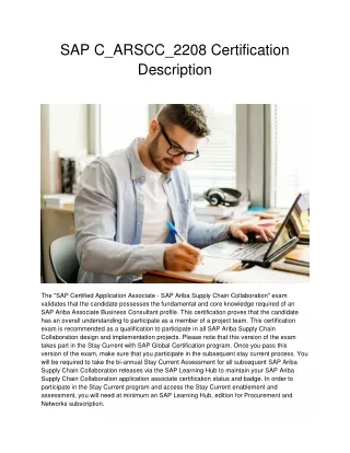 sap c arscc 2208 certification description