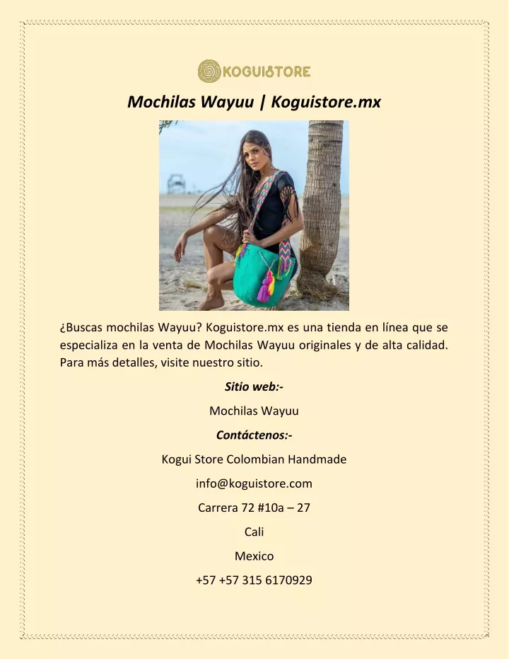 mochilas wayuu koguistore mx