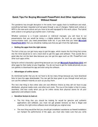 quick tips for buying microsoft powerpoint