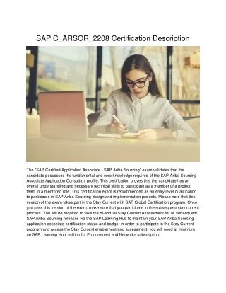 sap c arsor 2208 certification description