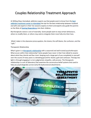 Therapeutic Relationship Treatment