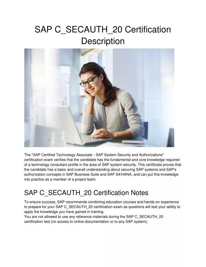 sap c secauth 20 certification description