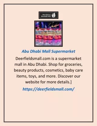 Abu Dhabi Mall Supermarket