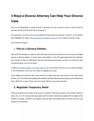Article_LaMonacaLaw_DivorceLawyerinChesterCountyPA_4 Ways a Divorce Attorney Can Help Your Divorce Case (1) (2)