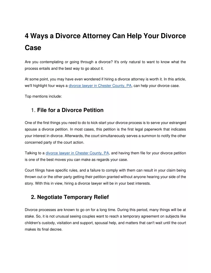 4 ways a divorce attorney can help your divorce