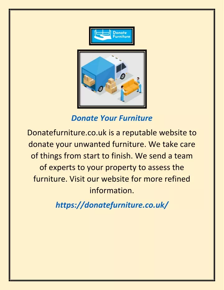 donate your furniture