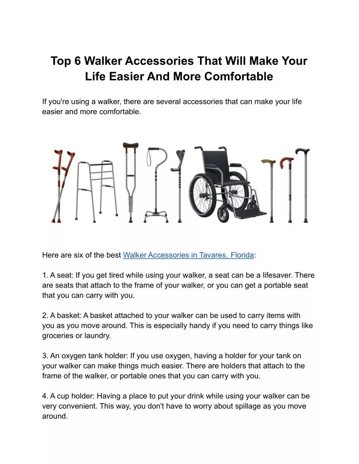 top 6 walker accessories that will make your life