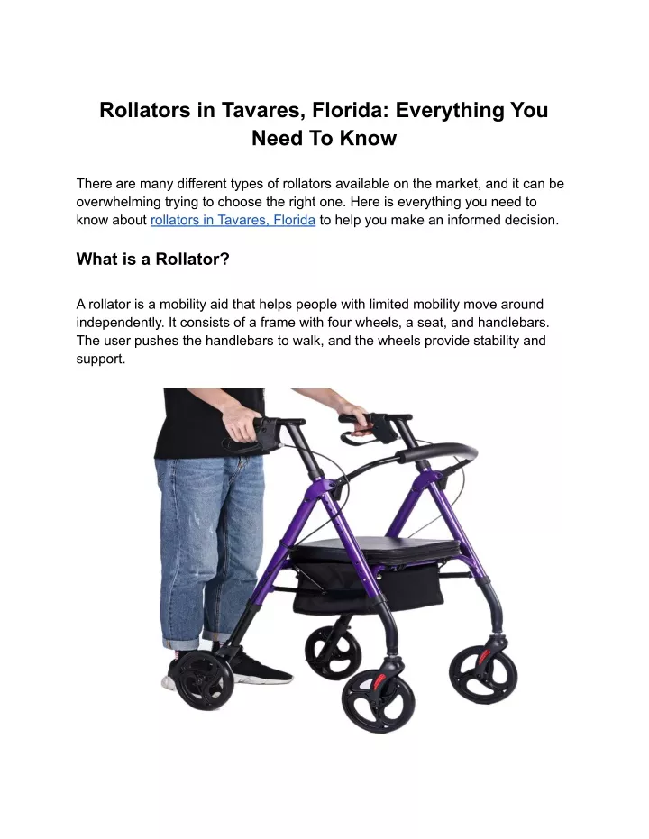 rollators in tavares florida everything you need