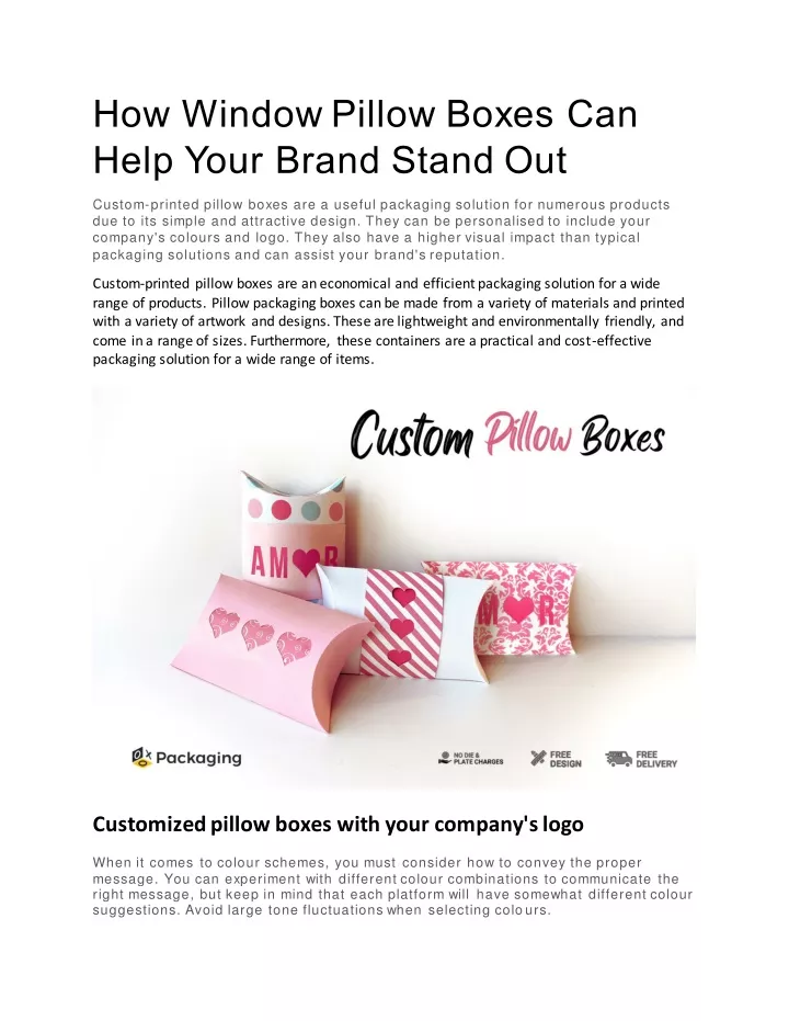 how window pillow boxes can help your brand stand