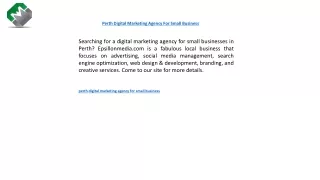 Perth Digital Marketing Agency For Small Business Epsillonmedia.com
