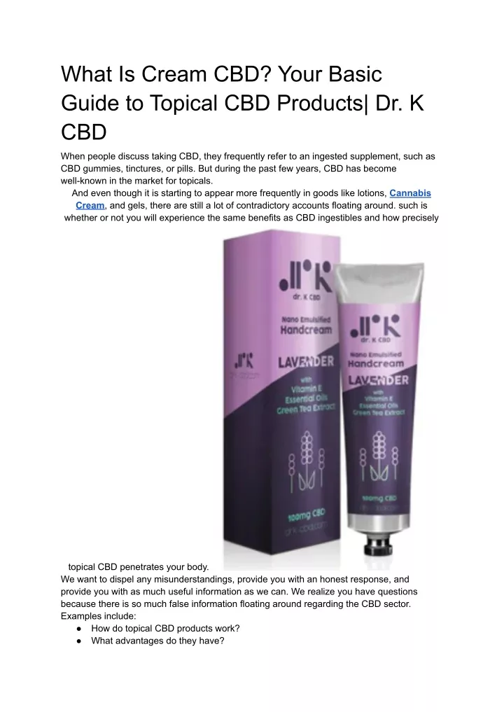 what is cream cbd your basic guide to topical
