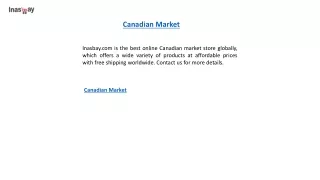 Canadian Market Inasbay.com