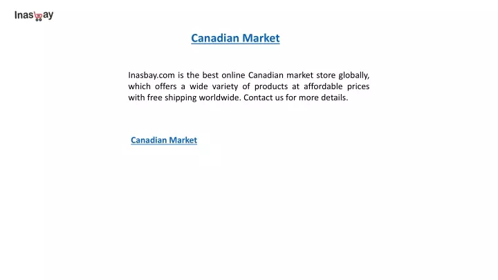 canadian market