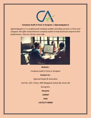 company audit in pune or gurgaon agarwalgupta in