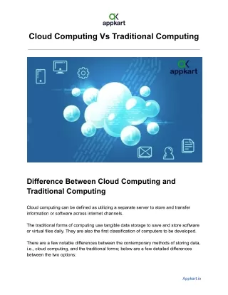 cloud computing vs traditional computing