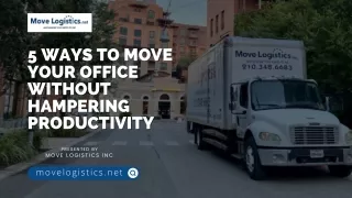 5 Ways To Move Your Office Without Hampering Productivity