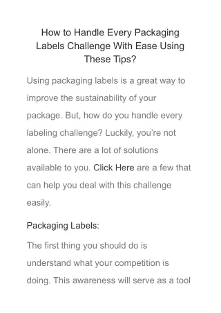 how to handle every packaging labels challenge