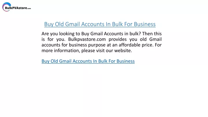 buy old gmail accounts in bulk for business