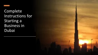 Complete Instructions for Starting a Business in Dubai