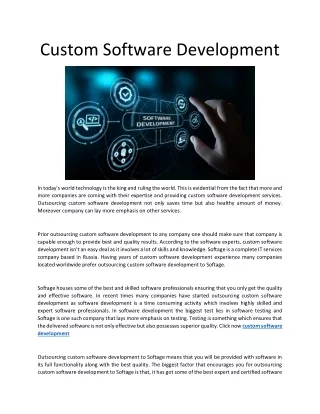 custom software development