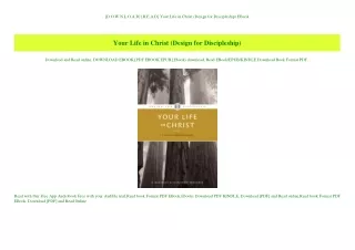 [D.O.W.N.L.O.A.D] [R.E.A.D] Your Life in Christ (Design for Discipleship) EBook