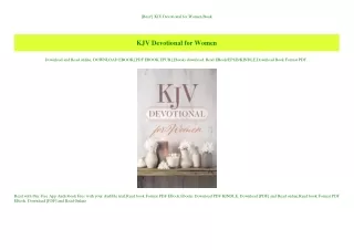 [Best!] KJV Devotional for Women Book