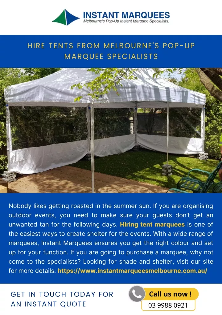 hire tents from melbourne s pop up marquee