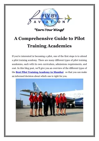 a comprehensive guide to pilot