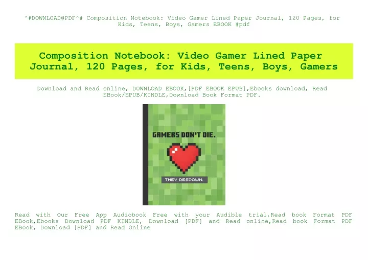 download@pdf composition notebook video gamer