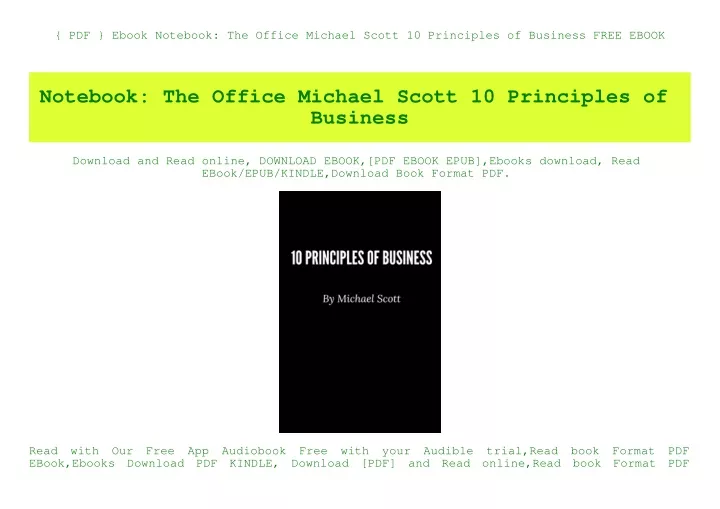 pdf ebook notebook the office michael scott