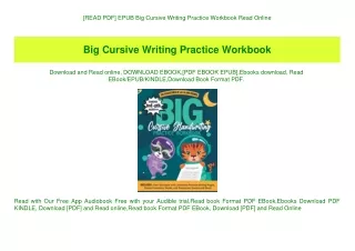 [READ PDF] EPUB Big Cursive Writing Practice Workbook Read Online